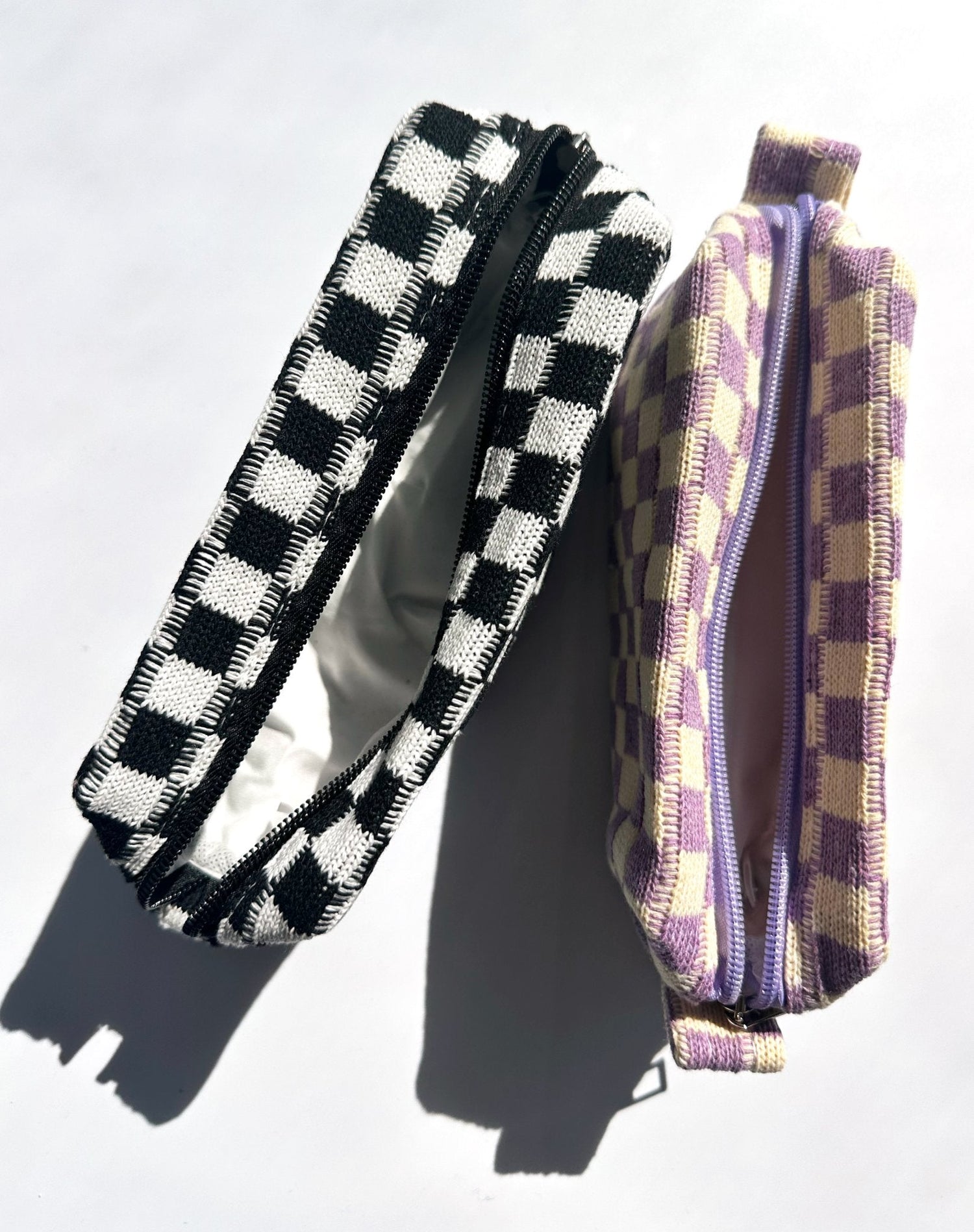 NEW ITEM: Checker Makeup Pouch // BLACK - notebooks & honey