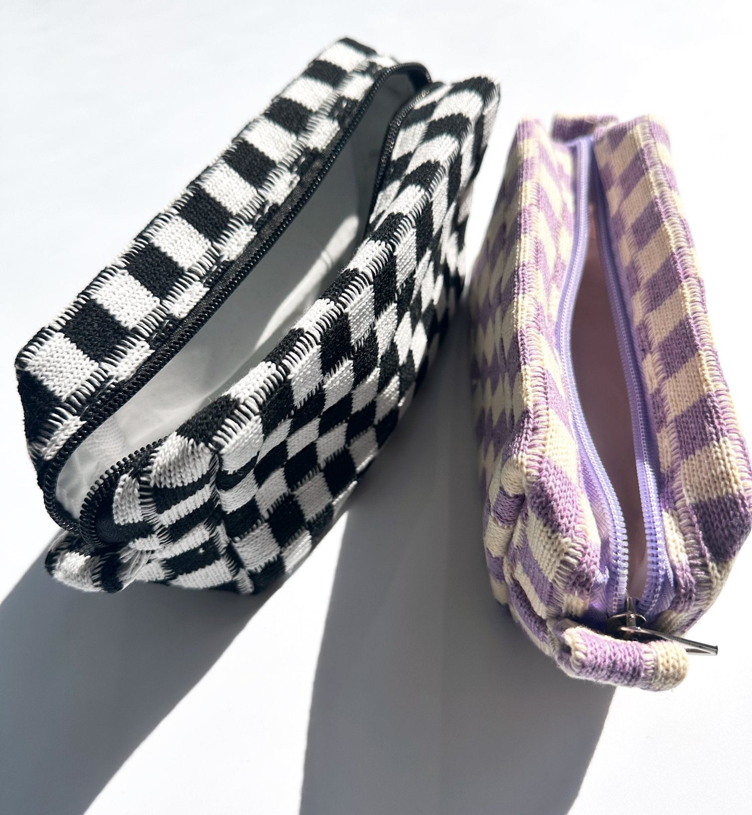 NEW ITEM: Checker Makeup Pouch // Purple - notebooks & honey