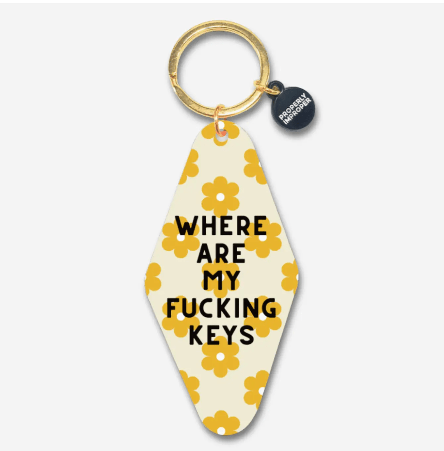 NEW ITEM: Hot Stamped Motel Keychain // Where are My Fucking Keys - notebooks & honey