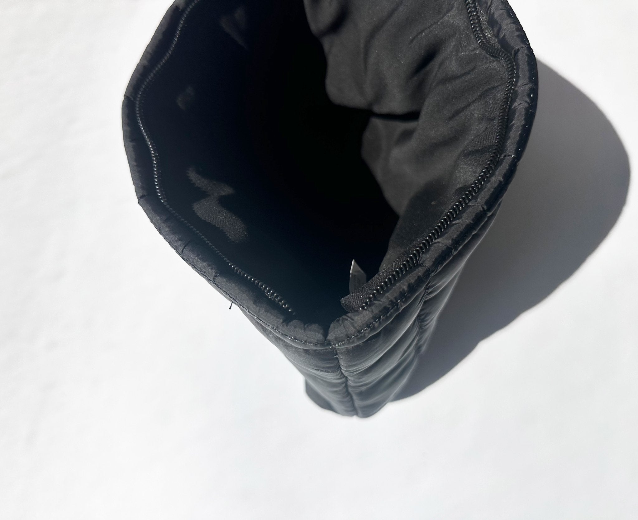 NEW ITEM: Quilted Puffy Makeup Pouch Clutch // BLACK - notebooks & honey