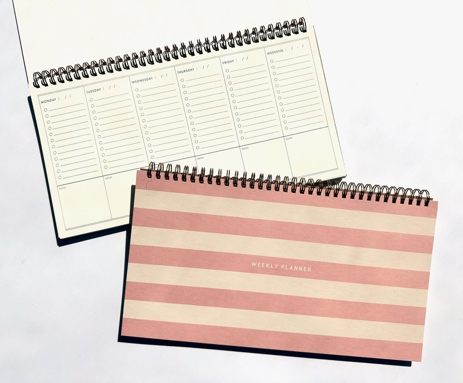 NEW ITEM: To Do Undated Weekly Planner // PINK STRIPES - notebooks & honey
