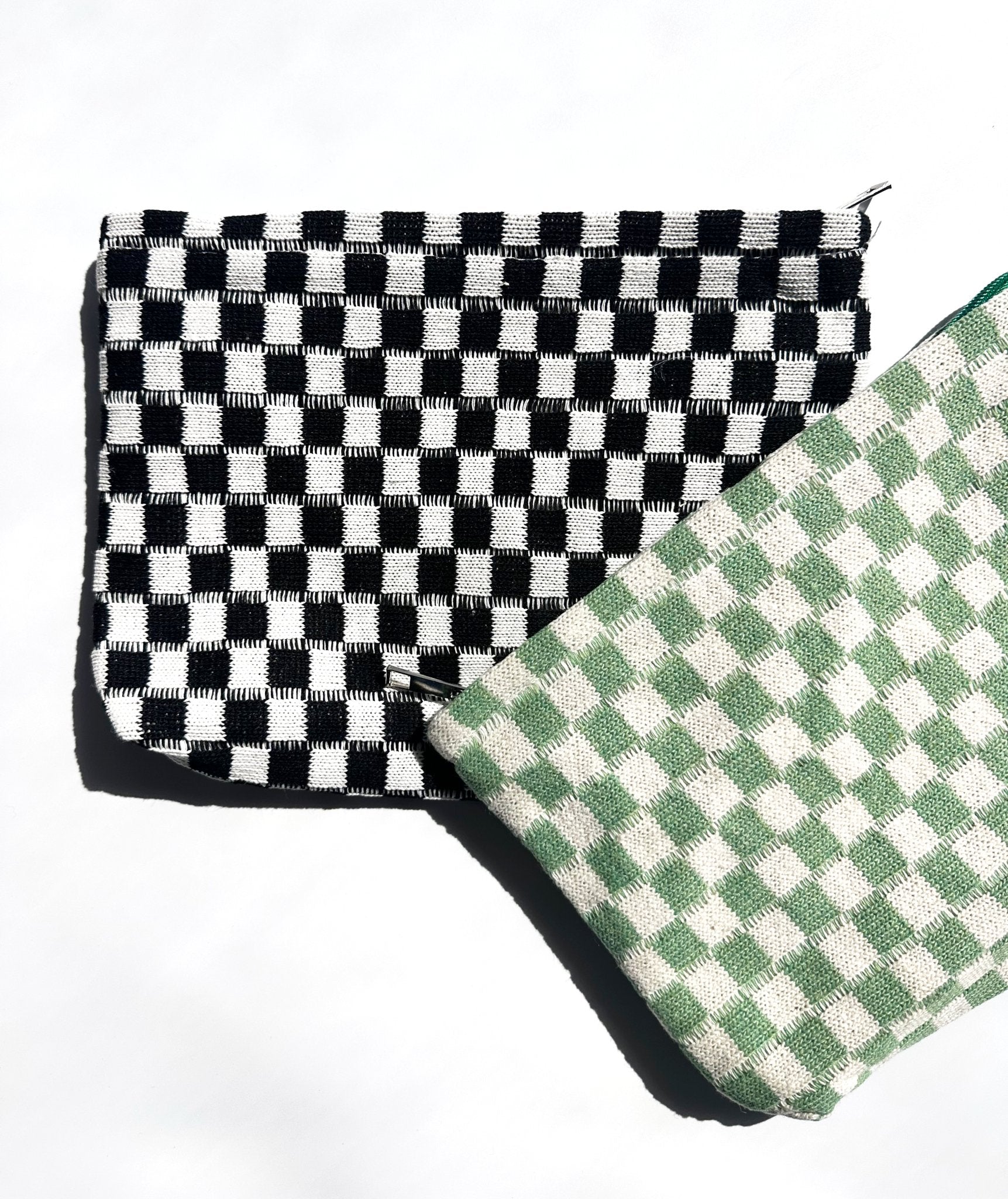 NEW ITEM: Travel Checker Makeup Pouch Bag // BLACK - notebooks & honey