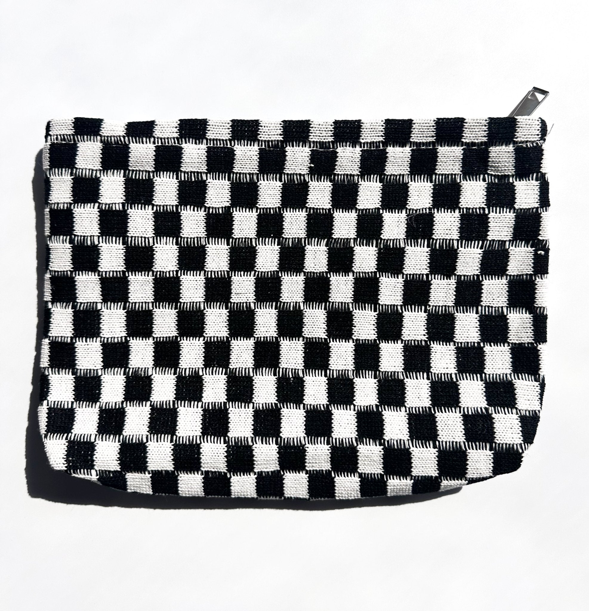 NEW ITEM: Travel Checker Makeup Pouch Bag // BLACK - notebooks & honey