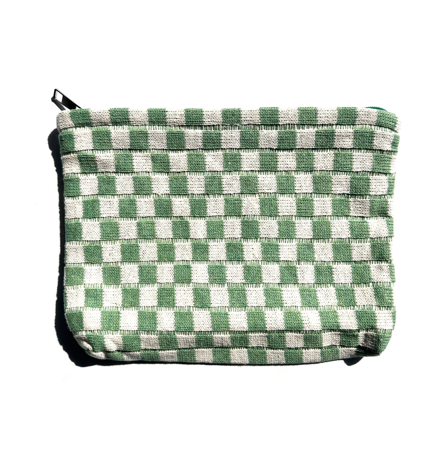 NEW ITEM: Travel Checker Makeup Pouch Bag // GREEN - notebooks & honey