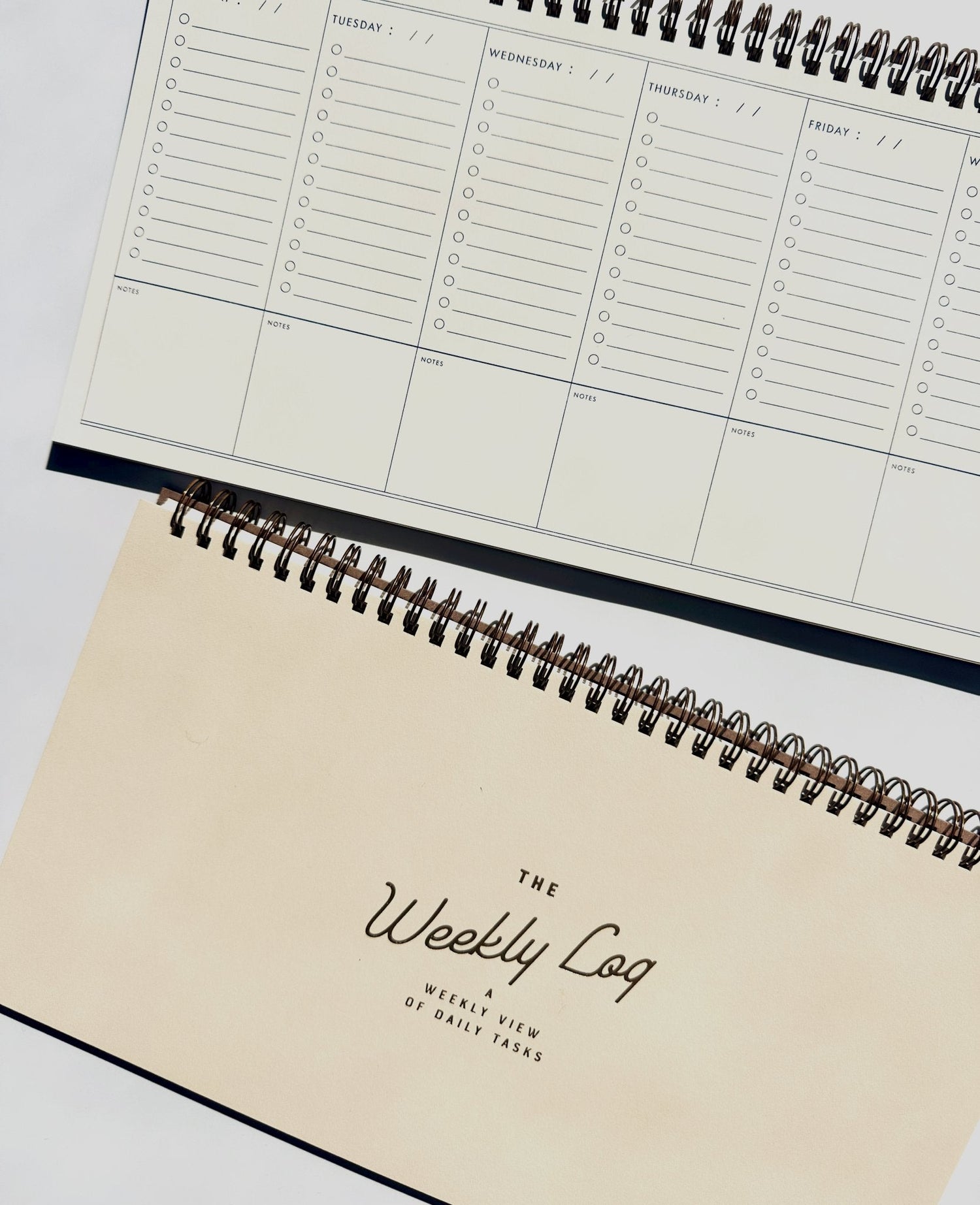 NEW ITEM: Weekly To Do Checklist // Weekly Log (Creme) - notebooks & honey