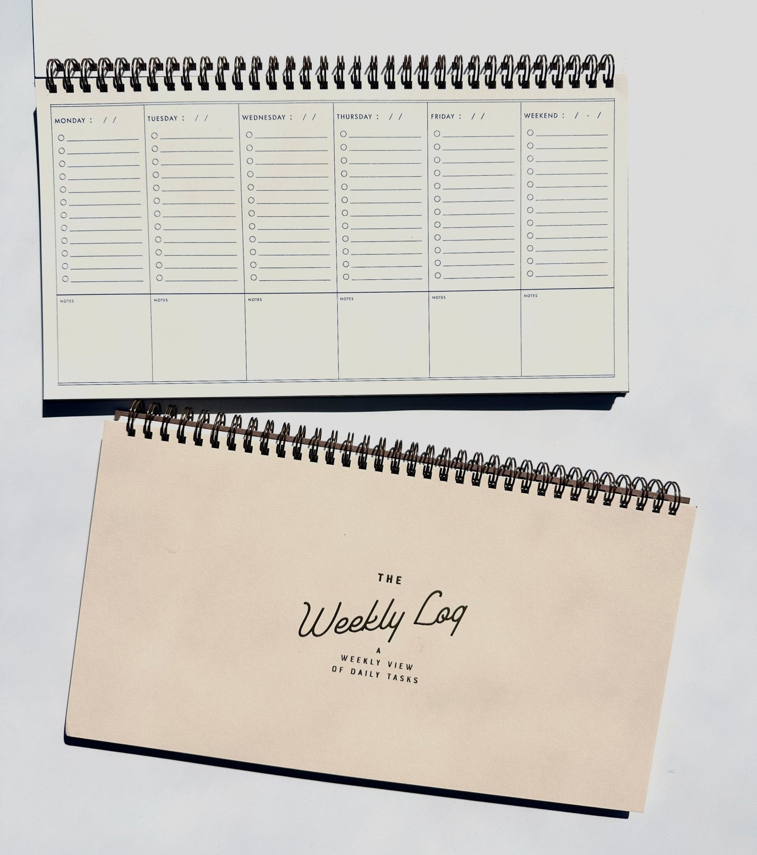 NEW ITEM: Weekly To Do Checklist // Weekly Log (Creme) - notebooks & honey