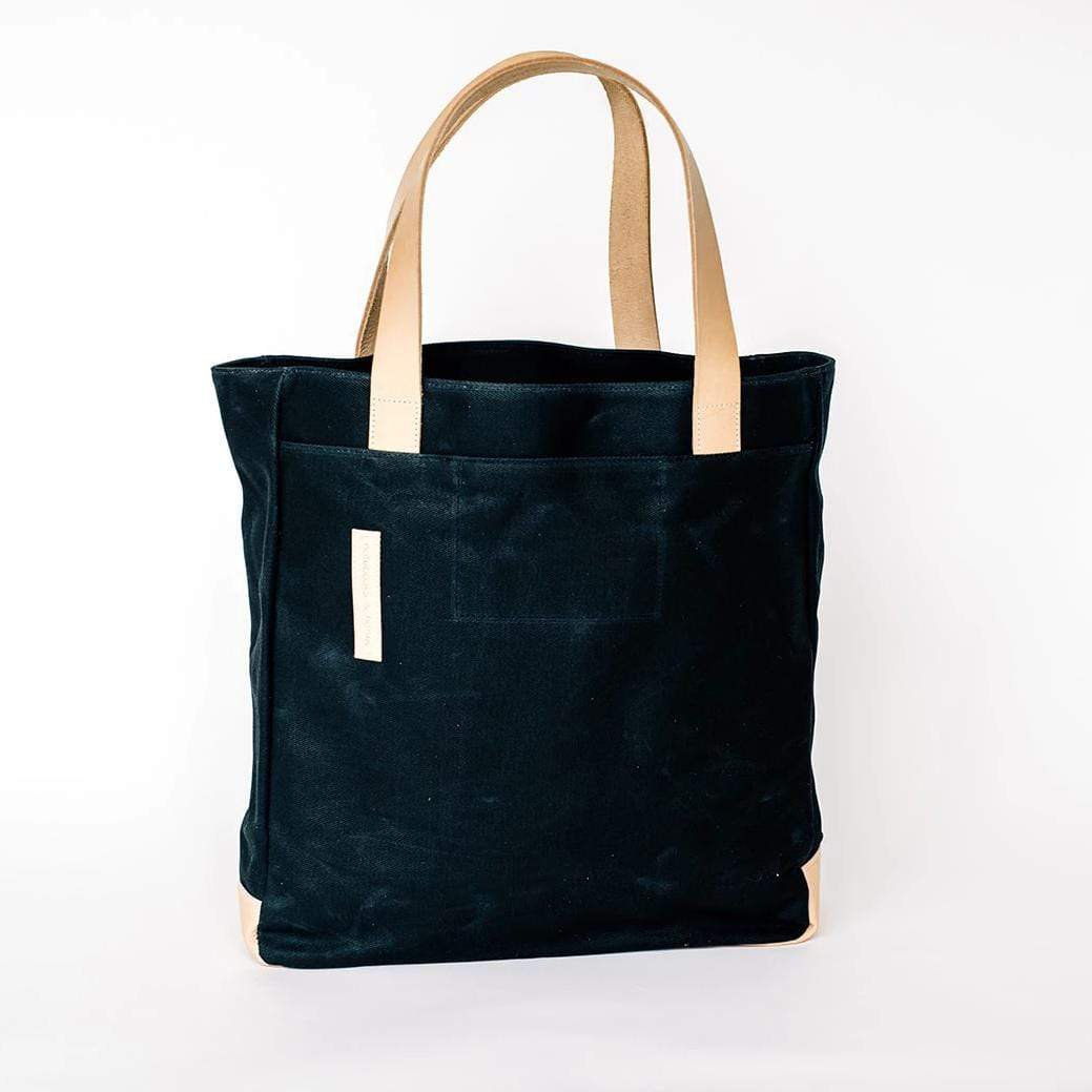 Black Wax Canvas Everyday Bag - The Classic - notebooks & honey