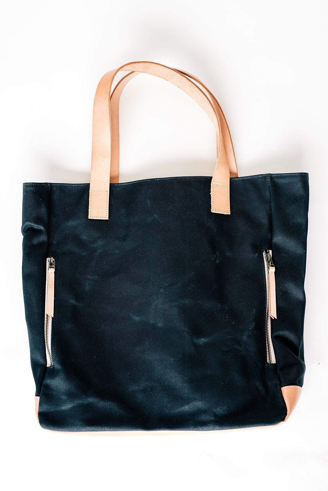 Black Wax Canvas Everyday Bag - The Classic - notebooks & honey