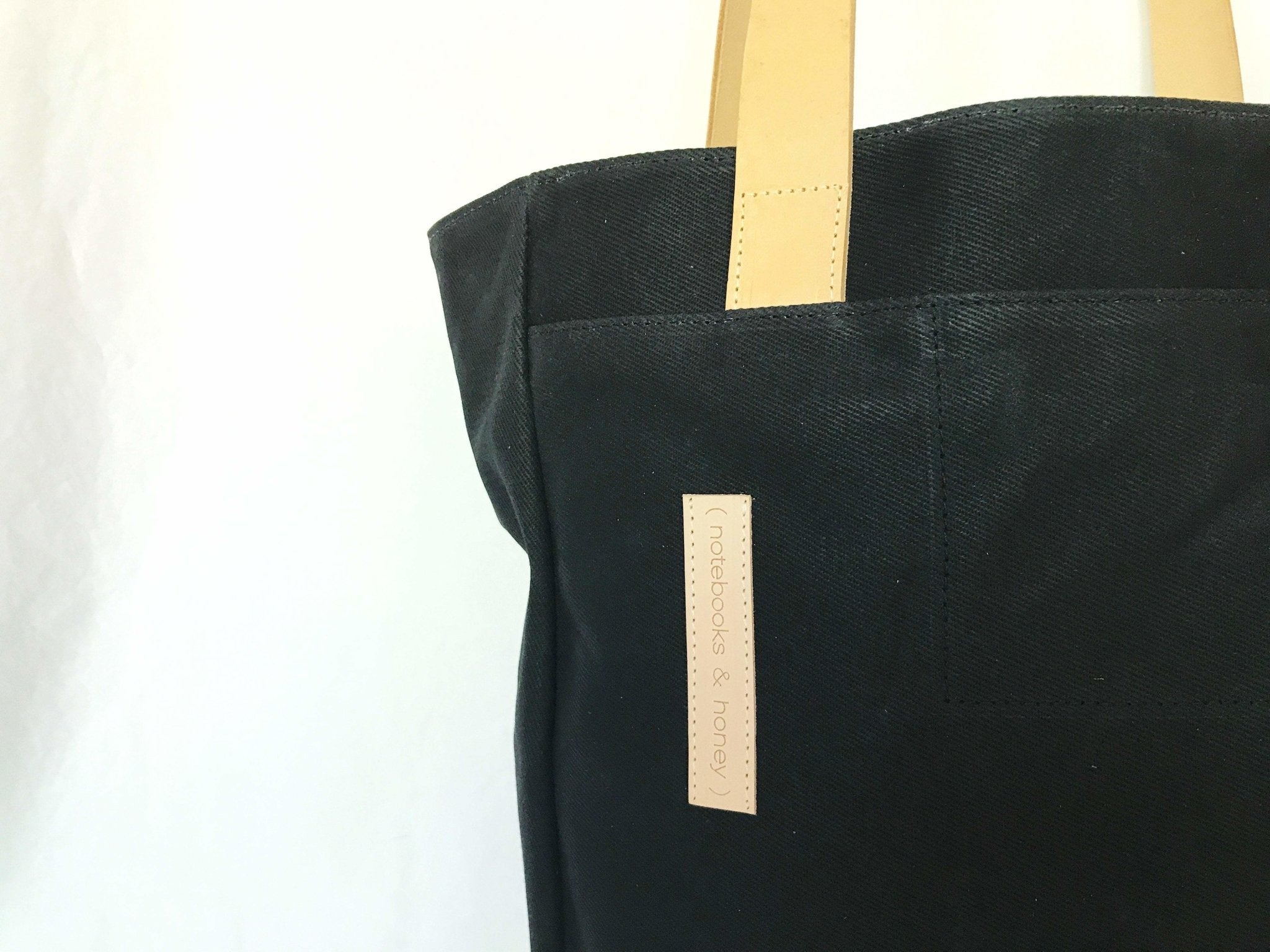 Black Wax Canvas Everyday Bag - The Classic - notebooks & honey