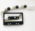 Cassette Tape Teether with Colored Clip ( Black ) - notebooks & honey