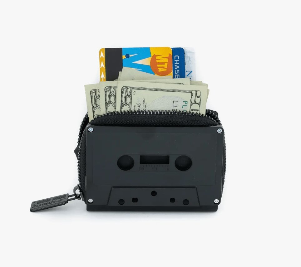 Cassette Tape Wallet - BLACK - notebooks & honey