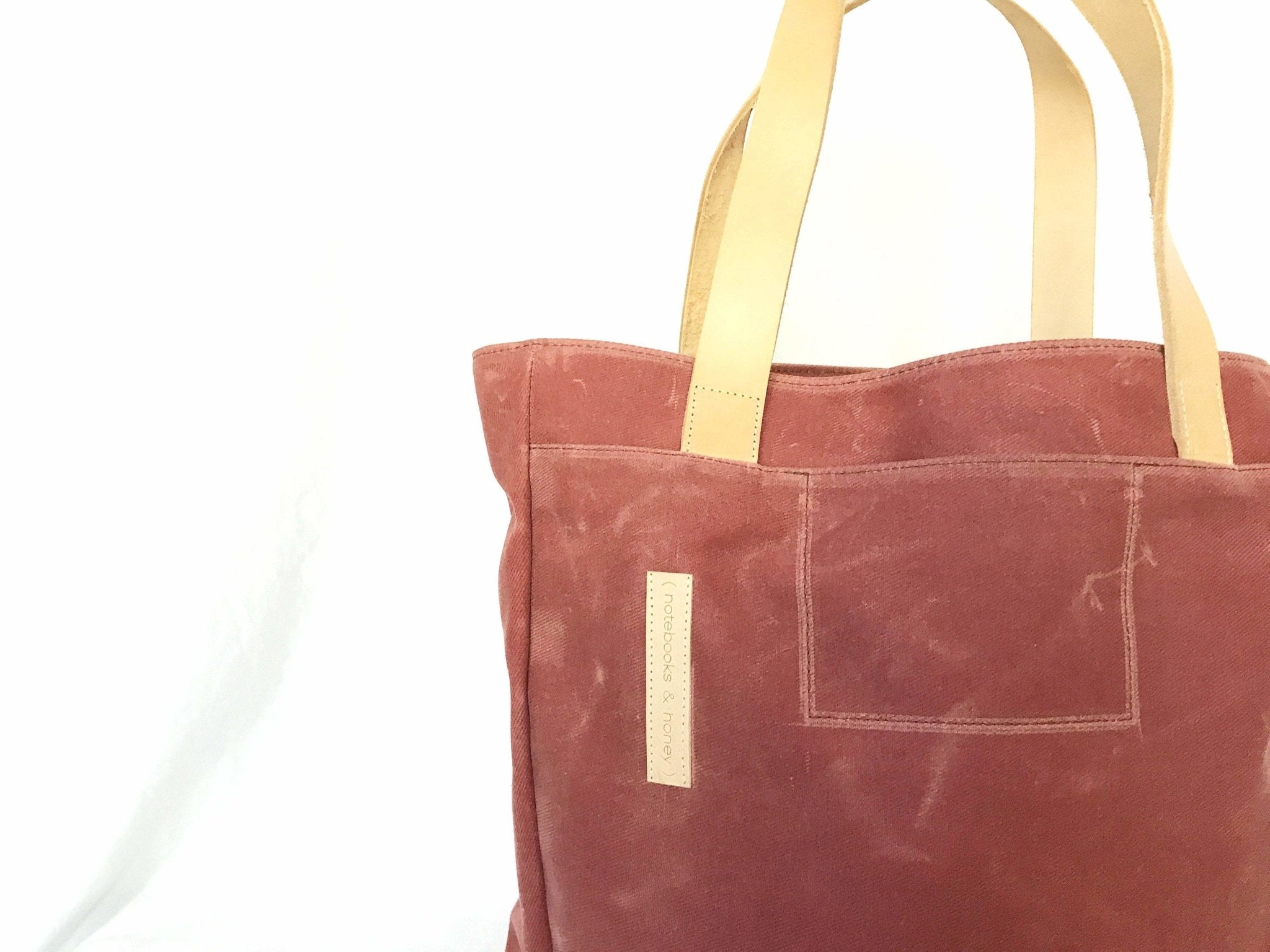 Mauve Wax Canvas Tote Bag - The Rebel Gal - notebooks & honey