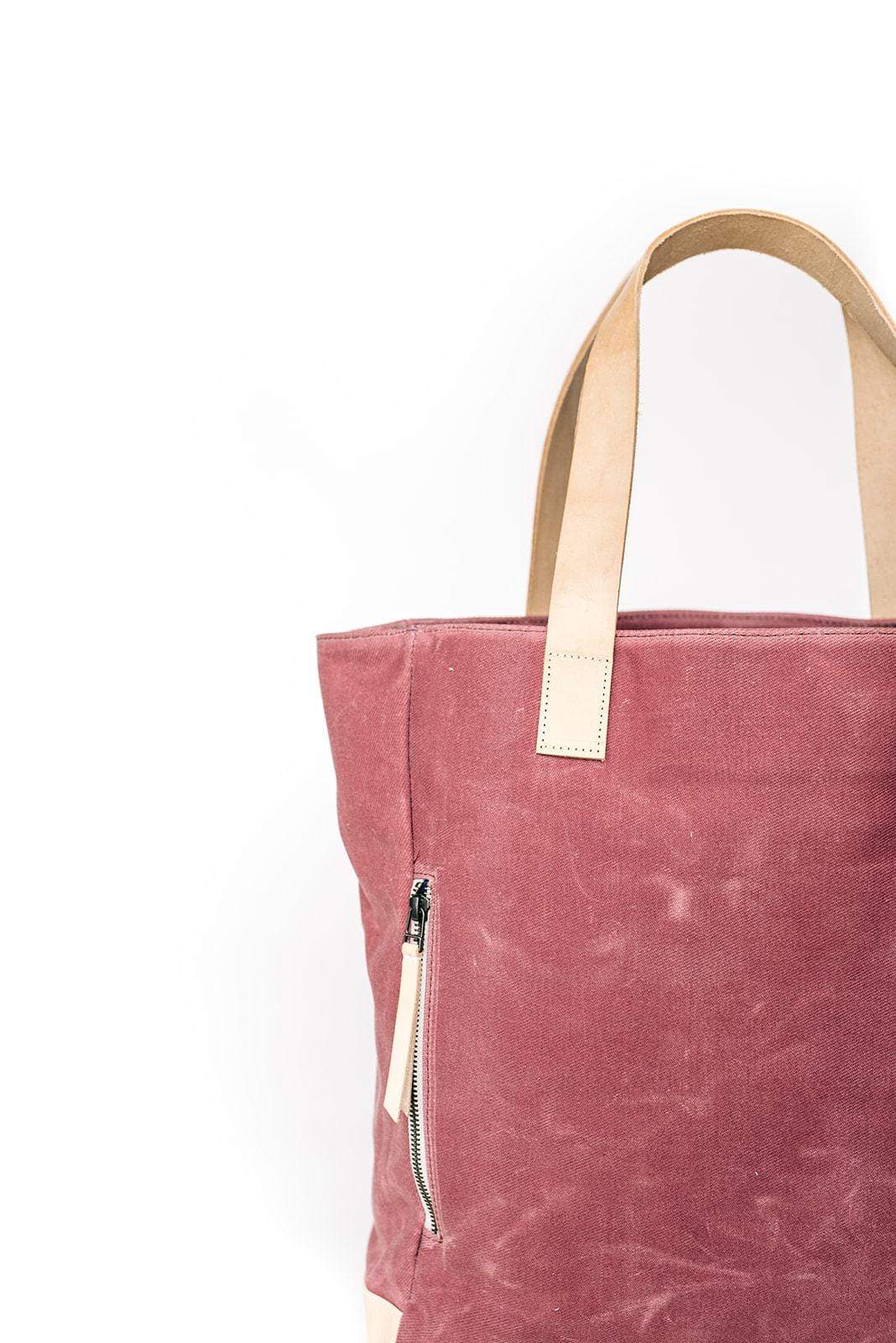 Mauve Wax Canvas Tote Bag - The Rebel Gal - notebooks &amp; honey