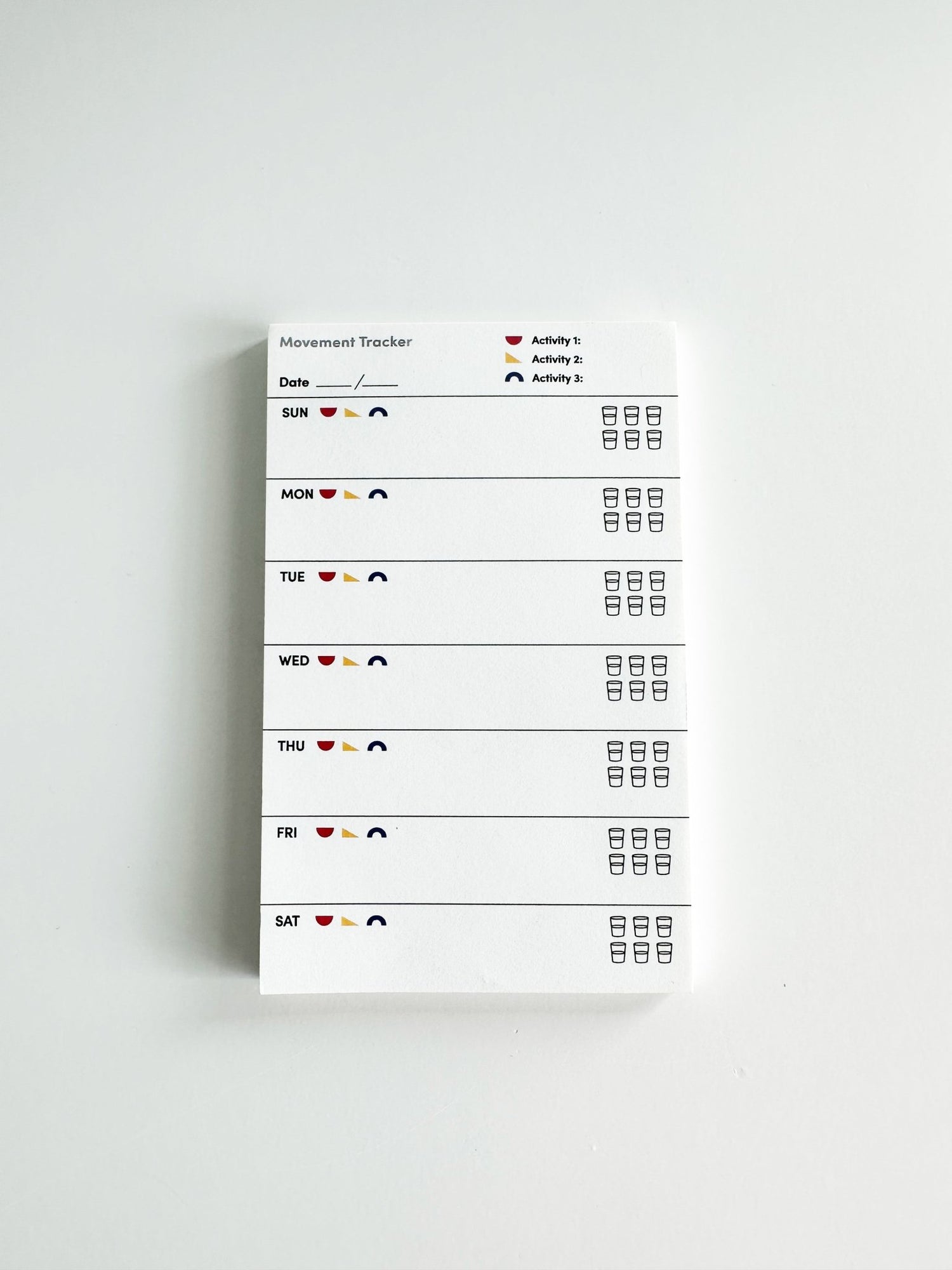 Movement Tracker Notepad - notebooks & honey