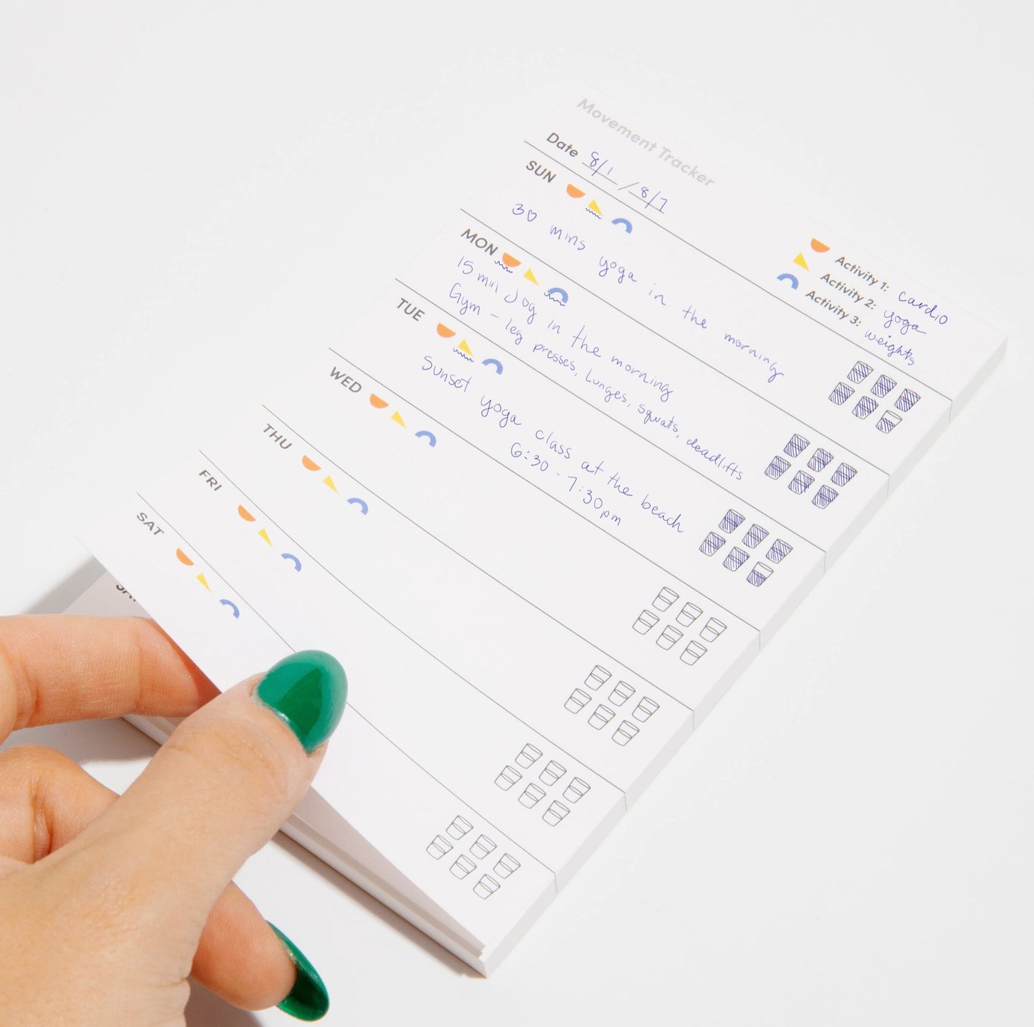 Movement Tracker Notepad - notebooks & honey