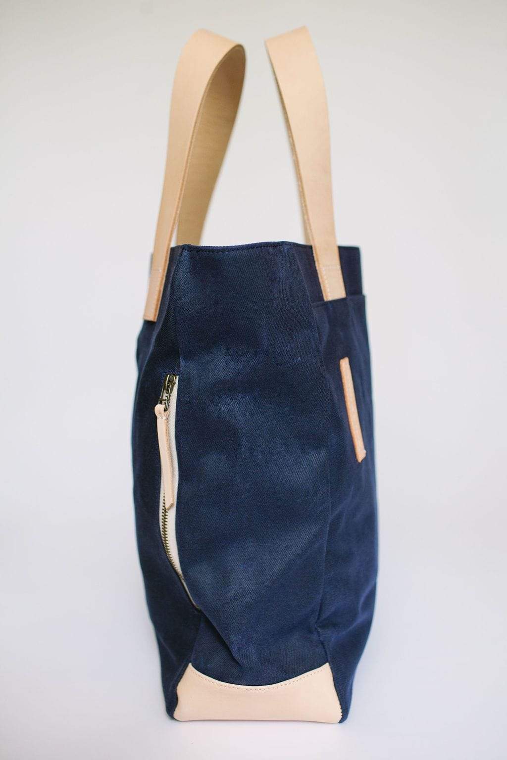 Navy Waxed Canvas Tote Bag - The Social Butterfly - notebooks & honey