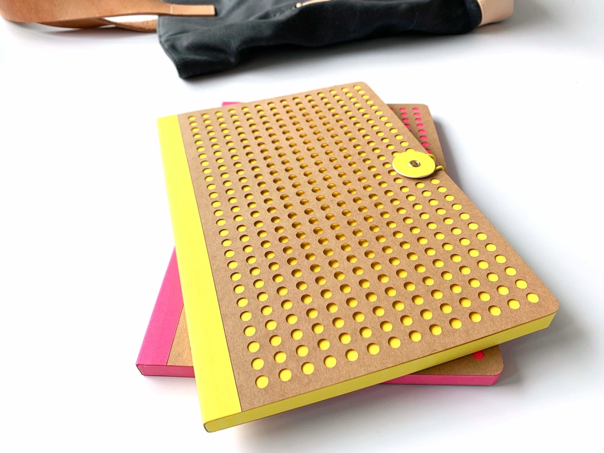 Neon Yellow/Kraft Notebook - notebooks & honey