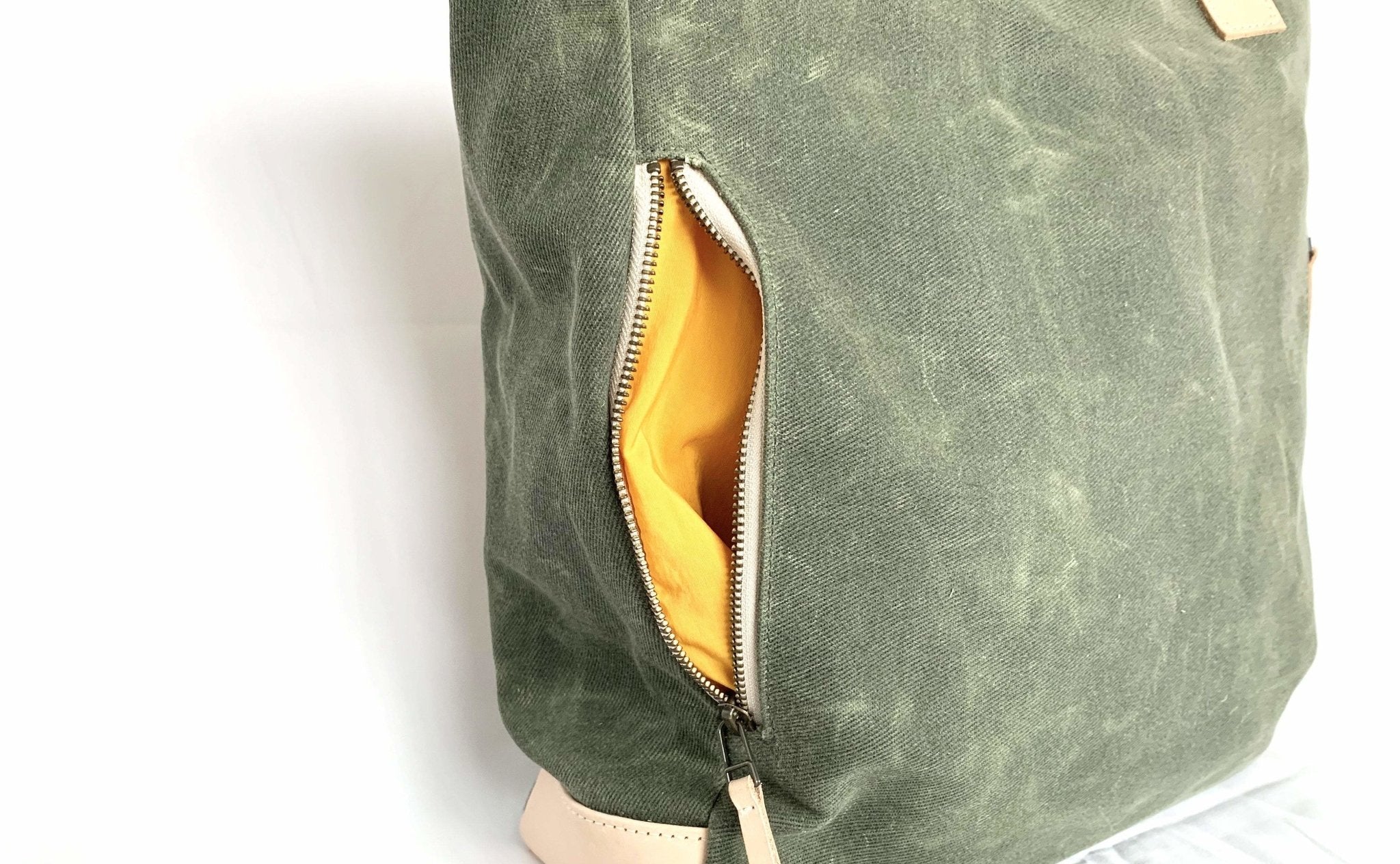 Olive Wax Canvas Tote Bag - The Wild One - notebooks & honey
