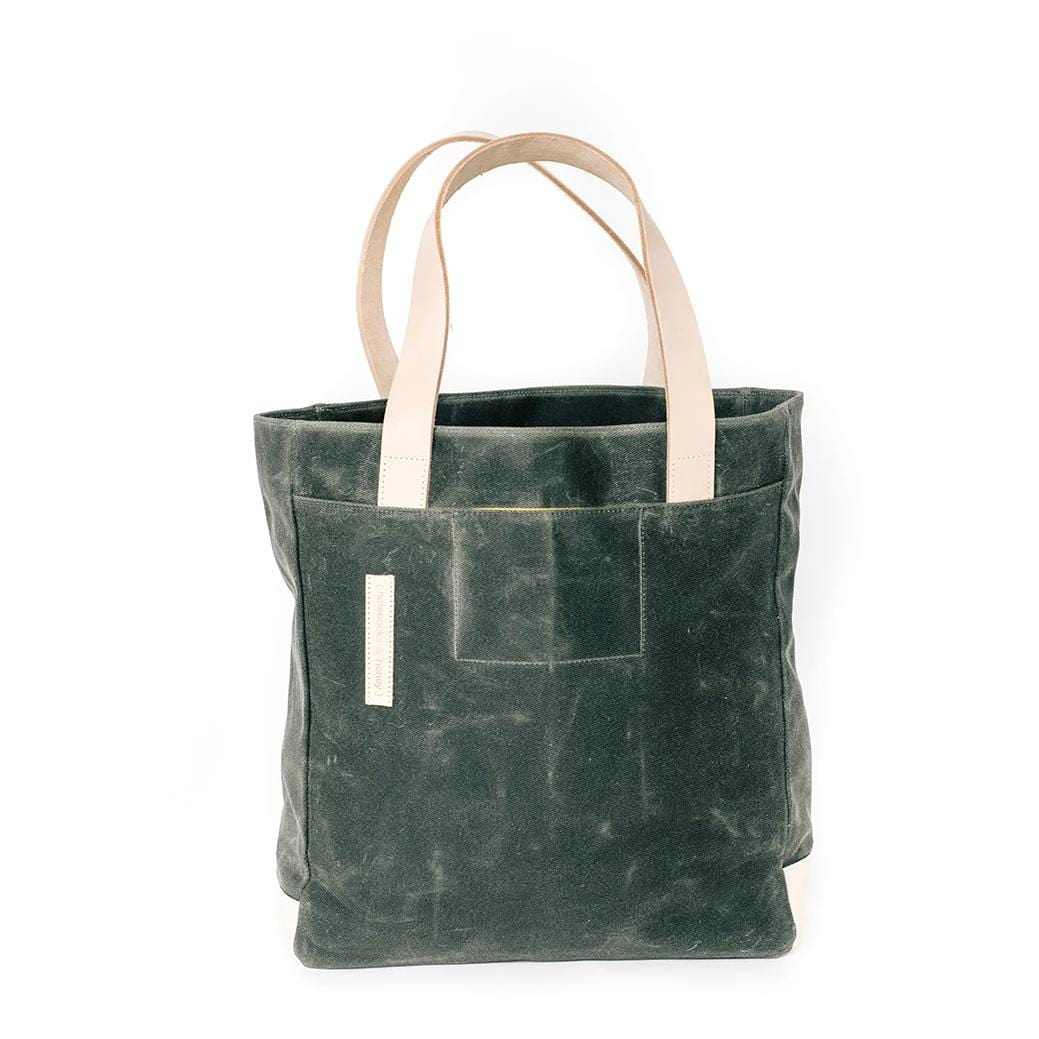 Olive Wax Canvas Tote Bag - The Wild One - notebooks &amp; honey