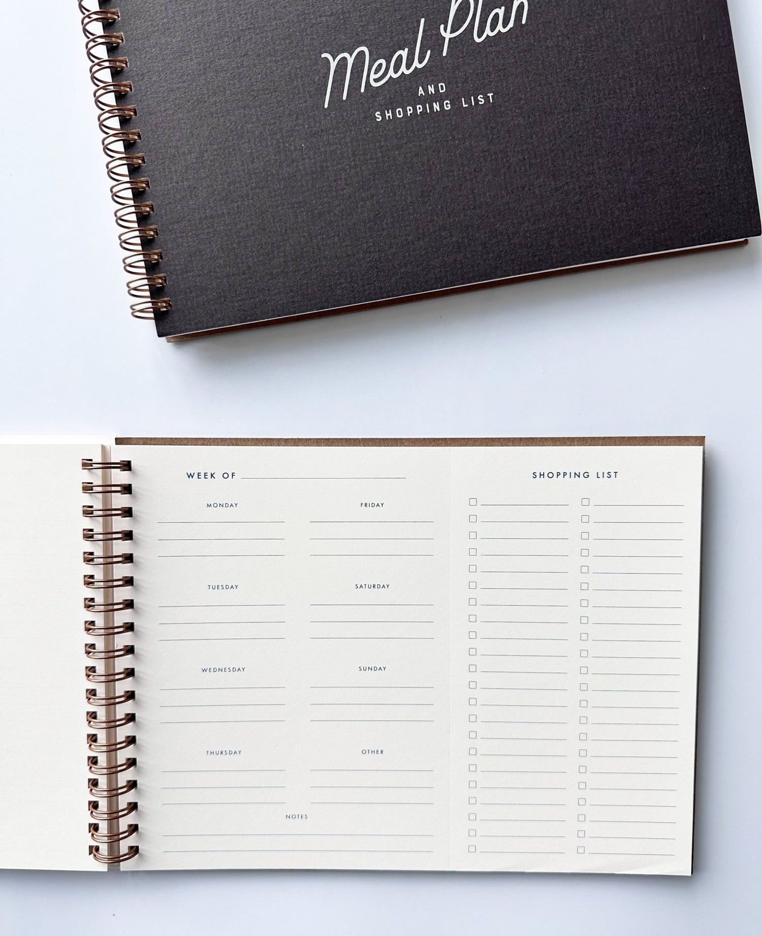 Retro Weekly Meal Planner // CHARCOAL - notebooks & honey