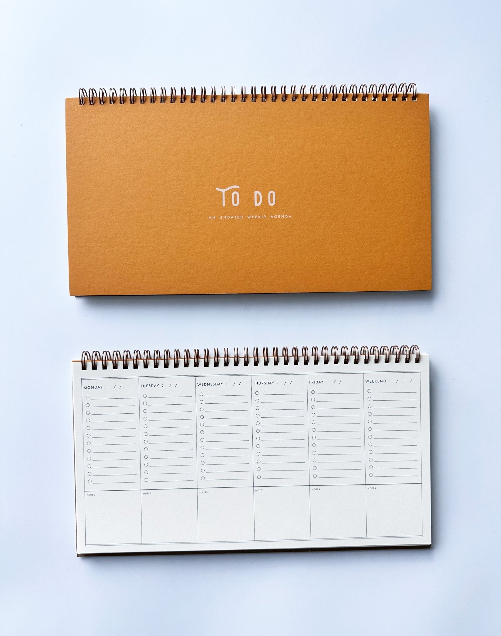 To Do Undated Weekly Planner // SAFFRON - notebooks & honey