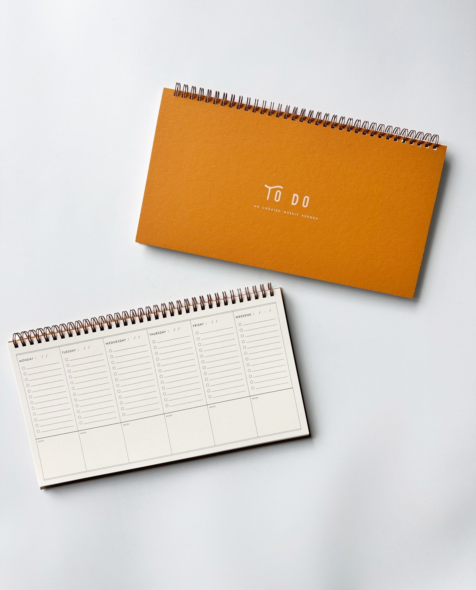 To Do Undated Weekly Planner // SAFFRON - notebooks & honey