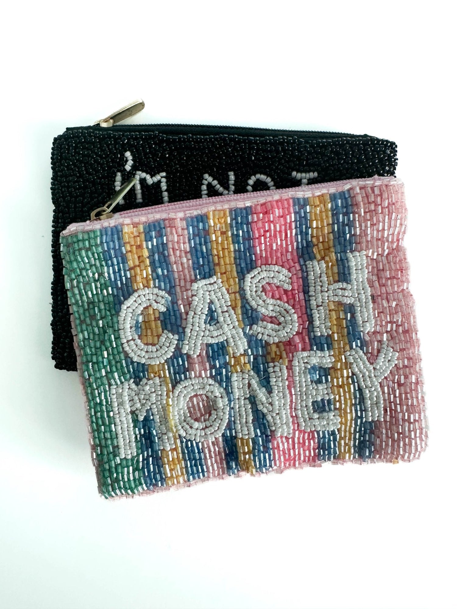 NEW ITEM: Beaded Coin Purse // Cash Money - notebooks &amp; honey