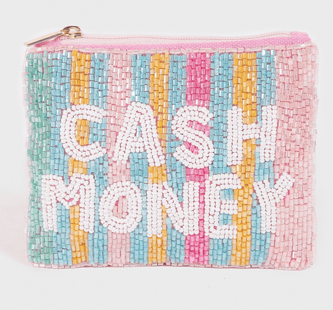 NEW ITEM: Beaded Coin Purse // Cash Money - notebooks &amp; honey