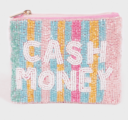 NEW ITEM: Beaded Coin Purse // Cash Money - notebooks &amp; honey