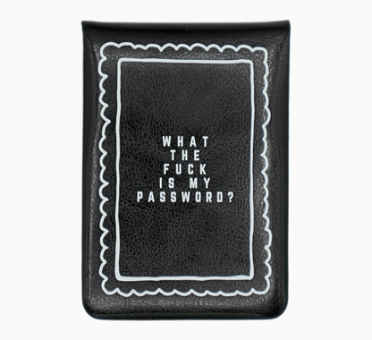 NEW ITEM: Leatherette Flip Pocket Journal // What the Fuck is my Password - notebooks &amp; honey