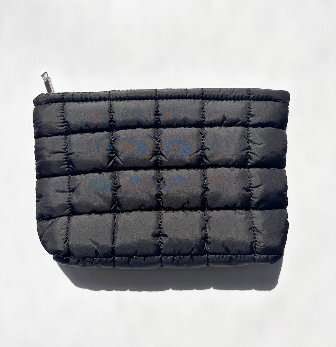 NEW ITEM: Quilted Puffy Makeup Pouch Clutch // BLACK - notebooks & honey