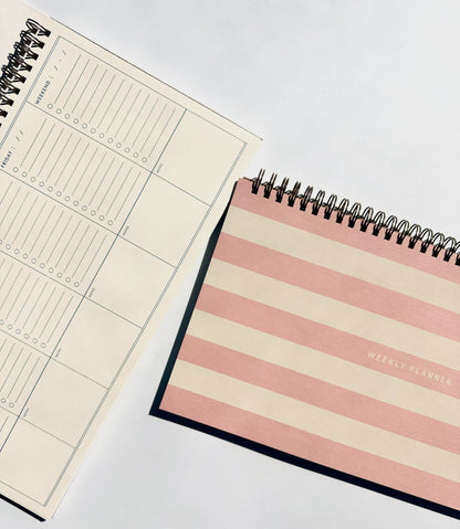 NEW ITEM: To Do Undated Weekly Planner // PINK STRIPES - notebooks &amp; honey