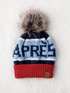 NEW (SEASONAL ITEM): Aprés Ski Winter Pom Pom Beanie Hat - Red / Blue / Navy - notebooks & honey