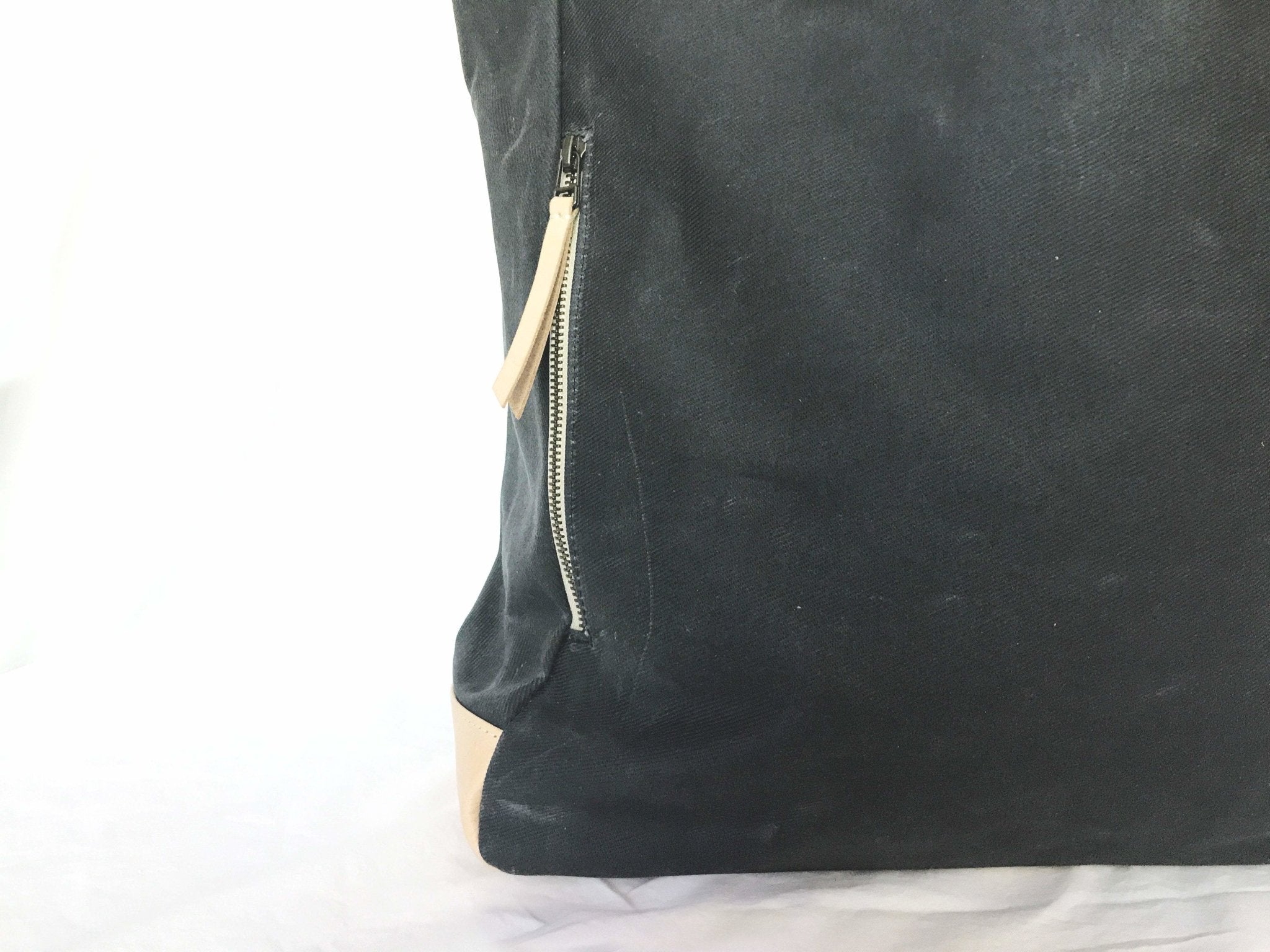 Charcoal Grey Wax Canvas Tote Bag - The Morning Person - notebooks &amp; honey