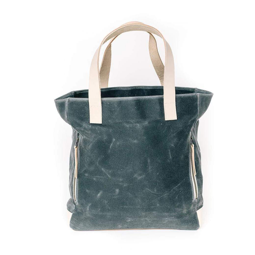 Charcoal Grey Wax Canvas Tote Bag - The Morning Person - notebooks &amp; honey