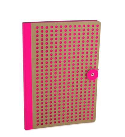 Neon Pink / Kraft Notebooks - notebooks &amp; honey