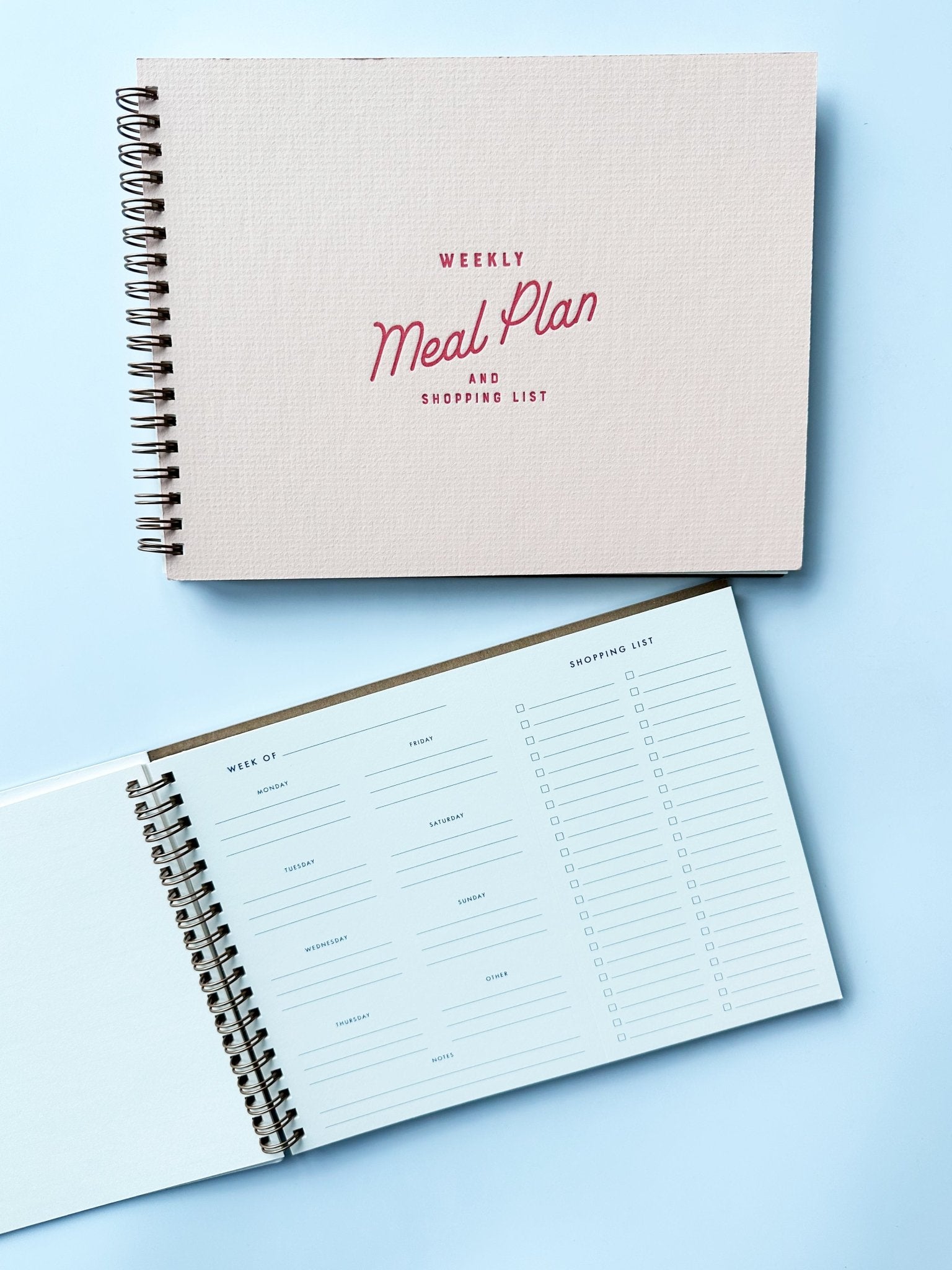 Retro Weekly Meal Planner // PINK - notebooks &amp; honey