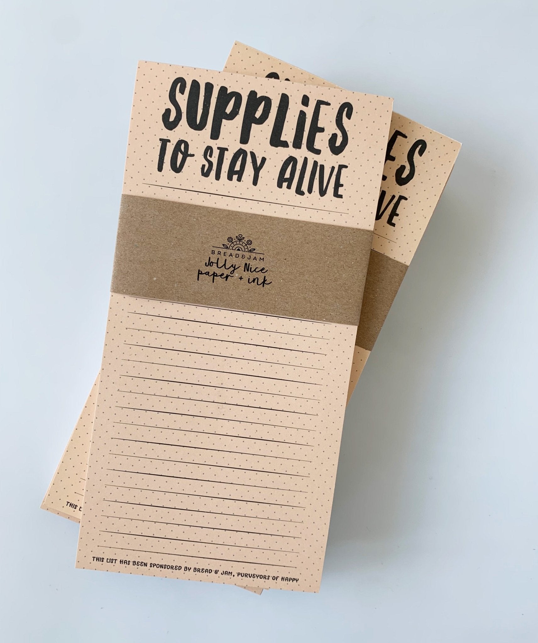 Supplies To Stay Alive Shopping List Pad - notebooks &amp; honey