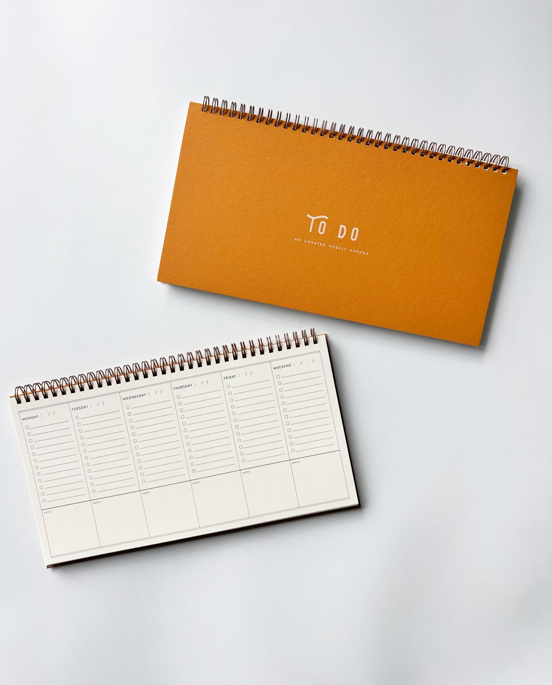 To Do Undated Weekly Planner // SAFFRON - notebooks &amp; honey